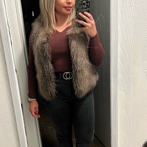Faux fur vest
